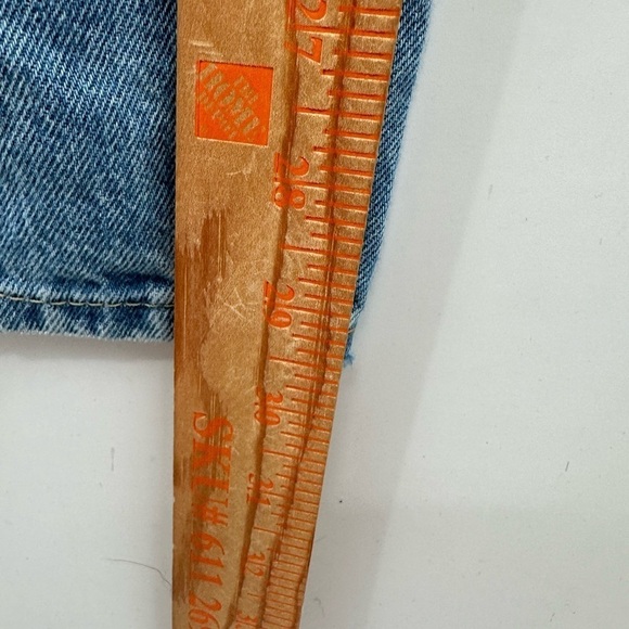 LEVIS 94 BAGGY BLUE distressed high rise woman grunge loose fit cotton jean 25 - Picture 8 of 12